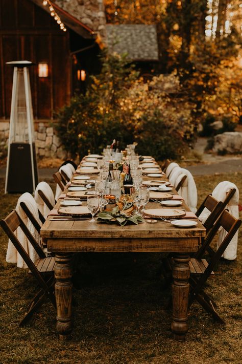 Evergreen Lodge Yosemite Wedding, Yosemite Wedding Reception, Lodge Wedding Reception, Yosemite Wedding Venues, Outdoor Wedding Venues California, Maine Elopement, Smaller Wedding, Campground Wedding, Glamping Weddings