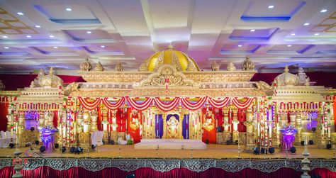 Mandapam Decoration Marriage, Wedding Mandapam, Pelli Mandapam Decoration Telugu, Mandap Decoration, Hindu Wedding Decorations, Indian Wedding Decorations Receptions, Engagement Stage Decoration, Indian Wedding Stage, Wedding Stage Backdrop