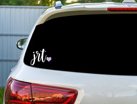 Excited to share this item from my #etsy shop: PERSONALIZED Initials Vinyl Name Decal | Monogram | Custom Name Sticker | Laptop Decal | Car Decal | Car Vinyl Sticker | Script Decal Vinyl Name Decal, Car Monogram Decal, Heart Vinyl, Car Vinyl, Name Sticker, Baby Shower Stickers, Winter Crafts For Kids, Stickers Laptop, Cute Names