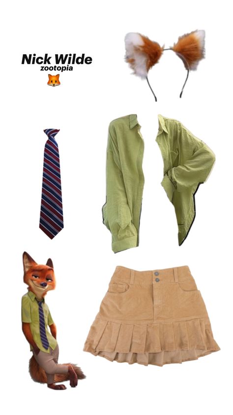 Fox costume disfraz nick wilde zootopia zorro mujer Fox Outfit Halloween, Gazelle Zootopia Costume, Fox From Zootopia, Nick Wilde Costume, Zootopia Costume, Judy Hopps Costume, Nick Wilde Zootopia, Fox Halloween Costume, Halloween Duo