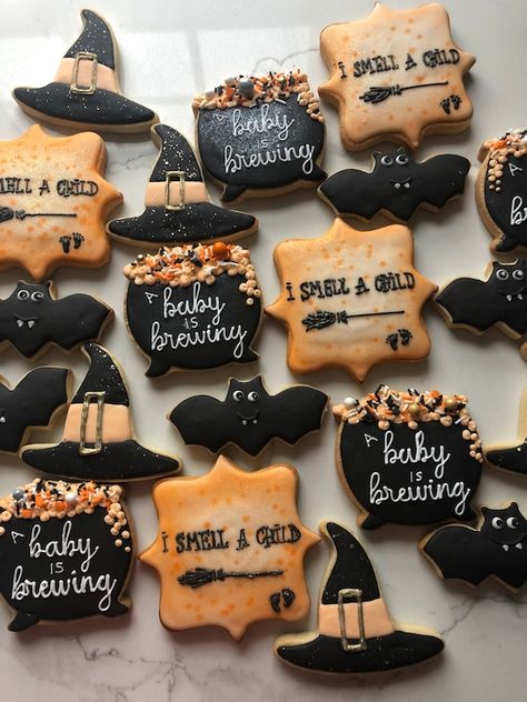 Fall/halloween Baby Shower Ideas, I Smell A Child Baby Shower Theme, Halloween Baby Sprinkle Ideas, Witch Themed Baby Shower Ideas, Baby Boo Baby Shower Decor, Baby Shower October Theme, Hocus Pocus Gender Reveal Ideas, October Theme Baby Shower Ideas, A Little Boo Baby Shower Ideas