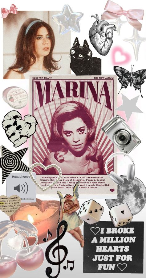 #marina #wallpaper Marina Wallpaper, Electra Heart, Strange Music, Diamond Wallpaper, Whatsapp Wallpaper, Marina And The Diamonds, Lonely Heart, Spice Girls, My Favorite Music