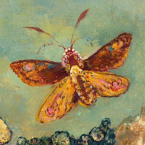 Butterflies (detail) by Odilon Redon | Lone Quixote | #art #arte #artists #artwork #detail #redon #kunst #butterflies #OdilonRedon #painting #butterfly #PostImpressionism Redon Odilon, Odilon Redon, Blog Art, Flower Paintings, Mia 3, Arte Inspo, Wow Art, Pics Art, Funky Art