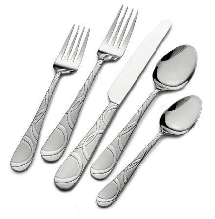 International Silver Garland Frost 20-Piece Stainless Flatware Set Silverware Sets, Beautiful Flatware, Silver Garland, Salad Fork, Cutlery Sets, Dinner Fork, Stainless Steel Flatware, Steak Knives, Serving Utensils