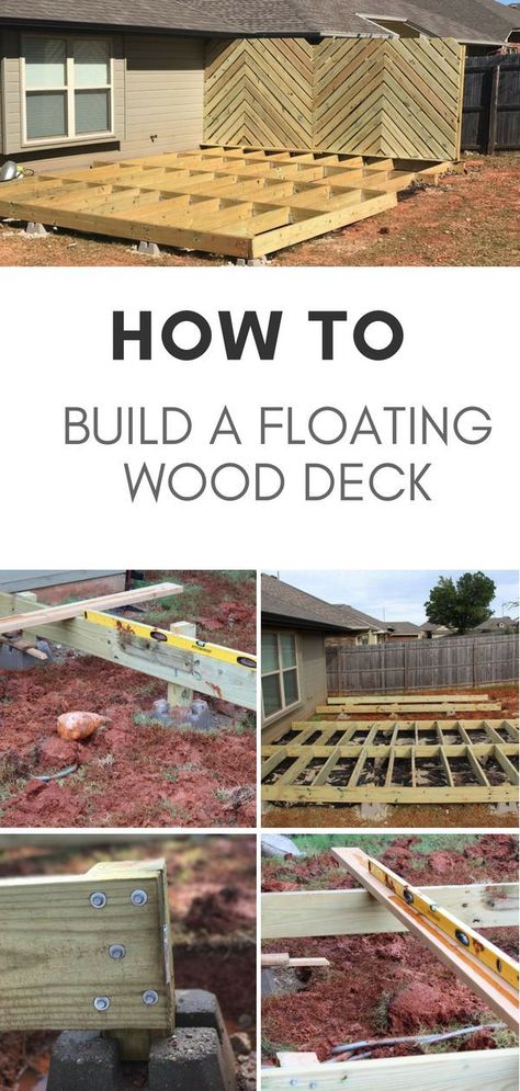 Laying Decking, Deck Building, Floating Deck, Deck Construction, Deck Projects, Deck Plans, Wood Patio, Diy Deck, Diy Holz