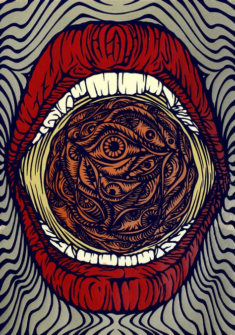 Not sure who the artist is. if anyone has the credit for this please let me know! Trippy Eye, Art Trippy, Psy Art, Poster Designs, Arte Inspo, Illusion Art, Dope Art, Trippy Art, Eye Drawing