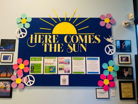 Beatles, bulletin board
Dance, here comes the sun, Sun Safety Bulletin Board, Sun Classroom Door, 70s Ra Bulletin Board, Daisy Award Bulletin Board Ideas, Here Comes The Sun Bulletin Board, Sun Bulletin Boards, Safety Bulletin Board, Surfing Into Summer Bulletin Board, Health Bulletin Boards