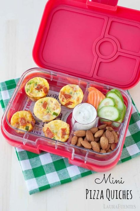 Gluten Free School Lunches, Pizza Quiche, Pizza Mini, Kotak Bento, Kindergarten Lunch, School Lunch Recipes, Mini Torte, Small Knife, School Lunch Ideas