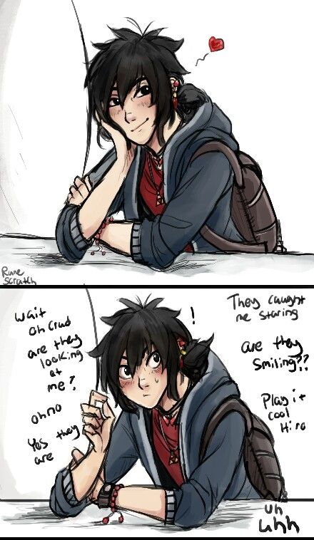 Hiro with a crush-1 Hiro X Karmi Big Hero 6, Tadashi And Hiro, Big Hero 6 Comic, Harry Potter Au, Hiro Big Hero 6, Phineas Y Ferb, Hiro Hamada, Cartoon As Anime, Film Disney