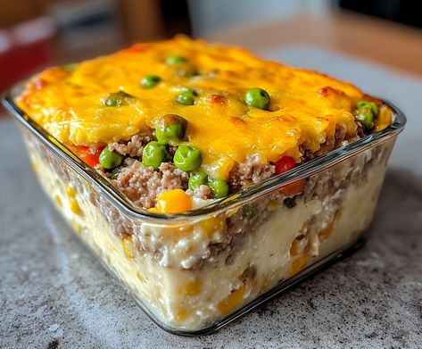 Poor Man Husband Casserole With Mashed Potatoes, Poor Man's Casserole, Poor Man’s Husband Casserole, Poor Man's Husband Casserole, Husband Casserole, Farmers Casserole, Big Family Meals, Filling Dinner, Poor Man