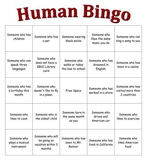 People Bingo Worksheet Bingo Questions, People Bingo, Human Bingo, Bingo Card Template, Bingo Sheets, Bingo Template, Free Calendar Template, School Template, Game Template