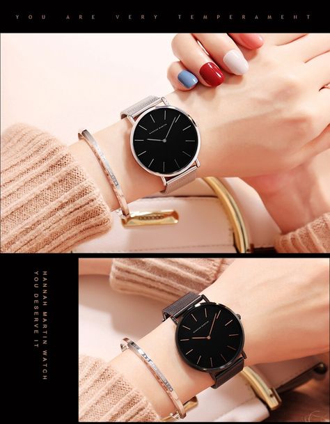 Japan Quartz Movement High Quality 36mm Hannah Martin Women Stainless Steel Mesh Rose Gold Waterproof Ladies Watch Dropshipping https://rawedat.com/japan-quartz-movement-high-quality-36mm-hannah-martin-women-stainless-steel-mesh-rose-gold-waterproof-ladies-watch-dropshipping/ #fashion 🍀🌻🍀#womenfashion 💞 🌼 💞 #love 💞💗💞#women Hannah Martin, Bar Styling, Belt Design, Waterproof Watch, Stainless Steel Mesh, Watches Women Fashion, Steel Mesh, Cluse Watch, Ladies Watch