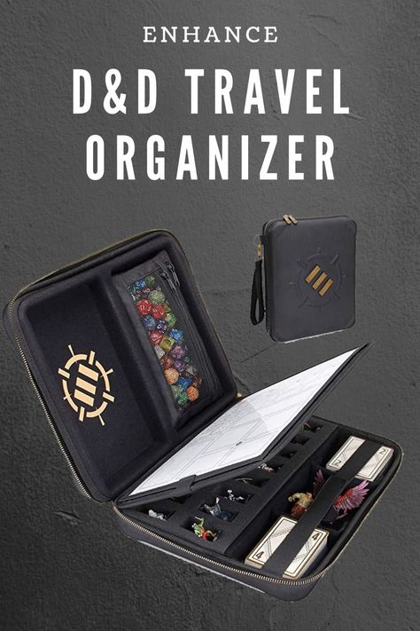 Travel Organizer for Dungeons & Dragons Table-Top RPG's. Includes pouch for dice, dry erase cover, dice tray, & room for miniatures, pens, & accessories. Dnd Binder, Binder Organization, Dice Tray, Pen Pouch, Travel Organizer, Dice Bag, Character Sheet, Travel Organization, Louis Vuitton Twist Bag