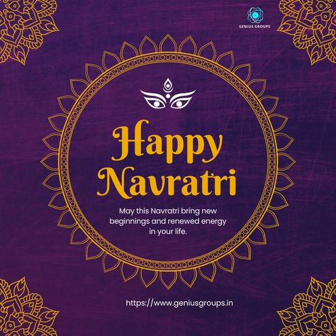 Wishing you a joyful and prosperous Navratri! May the divine blessings of Goddess Durga fill your life with happiness and peace. From genius groups family. Contact us today for a consultation! Contact no: 9934290953 Website: https://www.geniusgroups.in E-mail: geniusgroups.info@gmil.com Navratri Pics, Navratri Greetings, Festival Post, Navratri Festival, Dance Themes, Navratri Images, Goddess Durga, Navratri Special, Hotel Kitchen