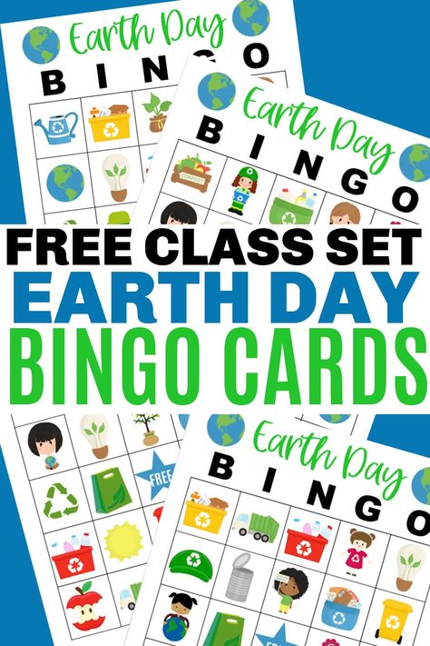 Earth Day Games Preschool, Earth Day Games For Kids, Free Earth Day Printables Kindergarten, Earth Day Large Group Activities Preschool, Earth Day Bingo Free Printable, Earth Day Pictures, Green Activities, Bingo For Kids, Bingo Set