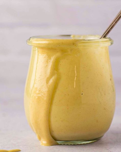 Creamy Maple Dijon Tahini Dressing Recipe (Oil-free) - Shane & Simple Tahini Maple Syrup Dressing, Tahini Maple Dressing, Dijon Vinaigrette Dressing, Maple Tahini Dressing, Tahini Dressing Recipe, Maple Dress, Dijon Vinaigrette, Mustard Dressing, Vinaigrette Dressing