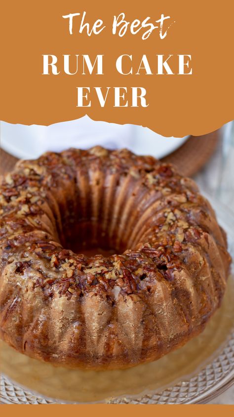 delicious rum cake Best Rum Cake Recipe, Best Rum Cake, Rum Pound Cake, Rum Cake Recipe Easy, Bacardi Rum Cake, Alcohol Cake, Rum Cake Recipe, Bacardi Rum, Boozy Desserts