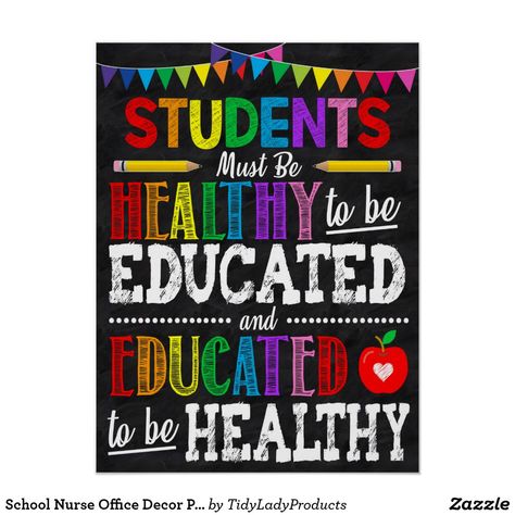 School Health Office, School Nurse Posters, School Nurse Elementary, Posters For School, Nurse Bulletin Board, School Nurse Office Decorations, Nurse Office Decor, Clinic Art, School Office Decor