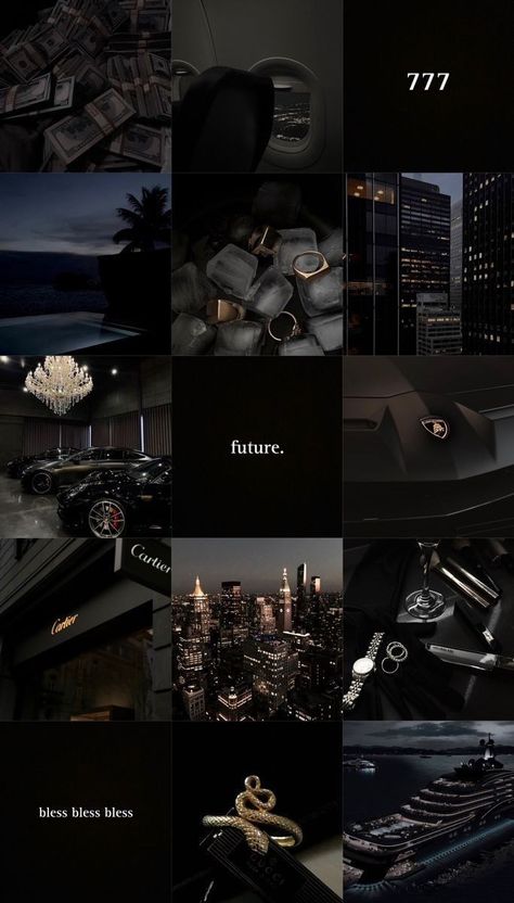 Therapy Wallpaper Aesthetic, Mood Board Dark Aesthetic, Black Manifestation Wallpaper, Luxury Life Vision Board, Black Moving Wallpaper, Luxury Vision Board Wallpaper, 2025 Vision Board Aesthetic Wallpaper, Black Wallpaper Asthetics, Dark Aesthetic Wallpaper Iphone Collage