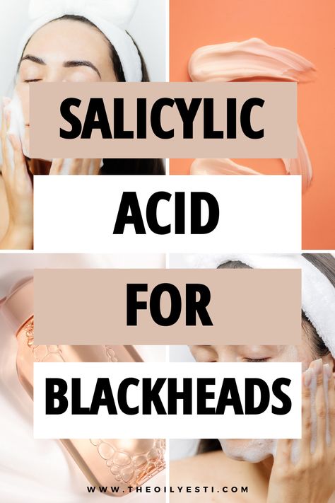 pore clearing salicylic acid is a powerhouse BHA that deliveres skin smoothing results fast. Salicylic acid cleans deep within skins pores to target acne, congestion and irregular skin texture. These are 3 ways you can add salicylic acid into your daily and weekly skincare routine to banish blackheads for good, even sensitive skin types. Clearing Blackheads, Salicylic Acid Benefits, Weekly Skincare Routine, Pore Extraction, Weekly Skincare, Clearing Acne, Clear Blackheads, Nose Pores, Best Acne Products