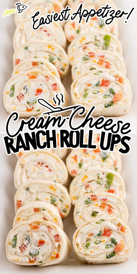 Ranch roll ups are a delectable appetizer featuring creamy, zesty cream cheese and vibrant veggies rolled in soft tortillas, making them a versatile and crowd-pleasing dish. Ranch Roll Ups, Ranch Rolls, Pinwheel Appetizers Cream Cheese, Cream Cheese Pinwheels, Fancy Foods, Zesty Ranch, Tortilla Pinwheels, Cream Cheese Roll Up, Homemade Ranch Seasoning