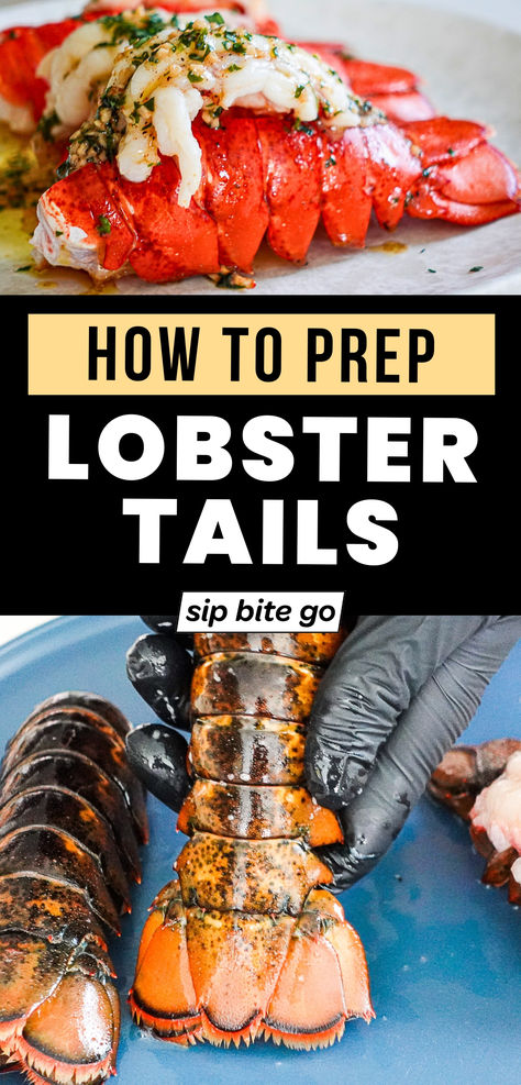 How To Butterfly Lobster Tail before and after steps How To Grill Lobster Tails On The Grill, Preparing Lobster Tails, Blackstone Lobster Tail, How To Butterfly Lobster Tails, How To Cook Lobster Tails On The Grill, How To Prepare Lobster Tails, Lobster Tails On The Grill, Bbq Lobster Tails, Sous Vide Lobster Tail