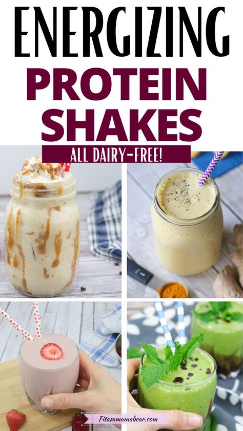 Gluten Free Protein Shakes, Protien Shake Recipes, Non Dairy Smoothie, Natural Protein Shakes, Vanilla Protein Smoothie, Frozen Smoothie Packs, Protein Packed Smoothies, Yummy Protein Shakes, Whey Protein Shakes