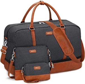 Travel elegantly with 3 bag set Weekend Duffle Bag, Bag With Shoe Compartment, Utility Tote Bag, Travel Bag Set, Travel Duffel Bag, Large Travel Bag, Weekender Bags, Clothes Pants, Weekend Travel Bags