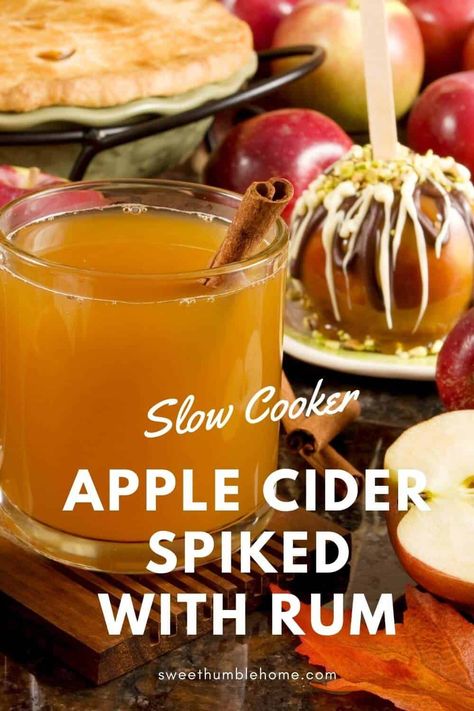 Looking for the easiest and tastiest Hot Apple Cider (Spiked with Rum) recipe? I've got you covered. No matter how you serve it (I like #3 the best), guests will love this homemade mulled hot apple cider recipe better than any other! Put it in the pot on the stove - in the crock pot - just make it warm and serve it up! #hotapplecider, #ciderbar, #howtoapplecider, #easyhotapplecider, #spikedcider Hot Apple Cider Spiked, Apple Cider Spiked, Cider Alcohol Drinks, Apple Cider Alcohol, Spiked Cider Recipes, Hot Cider Recipes, Hot Apple Cider Cocktail, Spiked Apple Cider Recipe, Cider Alcohol