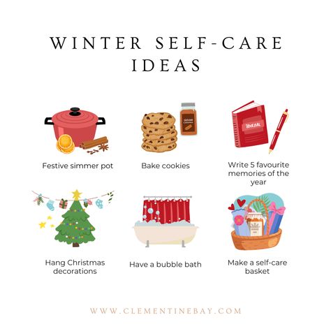 Winter self-care ideas, Christmas self-care, festive self-care, wellness Wednesday, self-care Sunday and self-care routine. Winter Selfcare, Self Care Winter, Self Care Christmas, Christmas Self Care, Winter Self Care, Solo Date Ideas, Work Journal Prompts, Shadow Work Journal Prompts, Habits For A Better Life