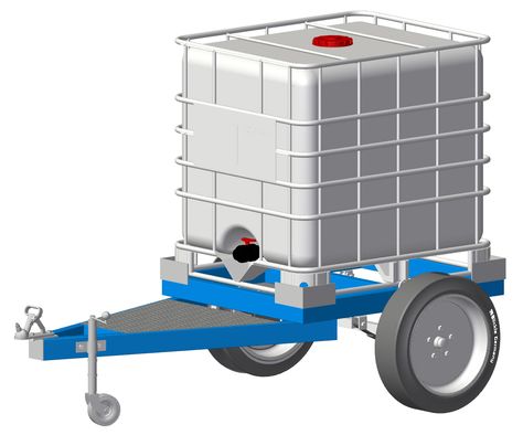 Download and print a copy of the free plans to build a trailer for an IBC. Can be used for firefighting, water storage and carting for livestock or for weed spraying. Goat Yard, Pod Trailer, Water Trailer, Homemade Trailer, Ibc Tank, Earth Bag Homes, Waste Tanks, Trailer Plans, Farm Gate