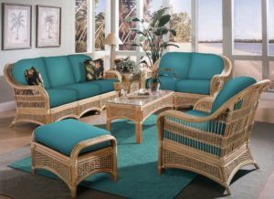 Loveseat Ottoman, Indoor Rattan Furniture, Conservatory Living Room, Rocker Glider, Sunroom Furniture, Wayfair Living Room, Spice Island, Rattan Furniture Set, Sofa Lounge