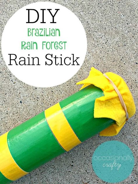 Kids Crafts from Around the World - Week 1 - made with HAPPY Diy Rain Stick, Around The World Crafts For Kids, Rainforest Crafts, Around The World Theme, Rain Sticks, Cultural Crafts, Crafty Kids, Paper Towel Roll Crafts, Rain Forest