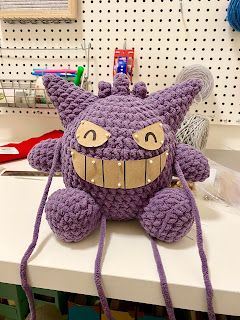 Ganger Pokemon Crochet, Gengar Crochet Hat, Gengar Pokemon Crochet Pattern Free, Gengar Alpha Pattern, Crochet Gengar Free Pattern, Gengar Crochet Pattern Free, Fnaf Crochet Pattern Free, Gengar Crochet Pattern, Crochet Gengar