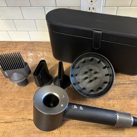 Dyson supersonic hairdryer *limited edition matte black. Dyson Hairdryer, Dyson Supersonic Hairdryer, Dyson Hair, Dyson Hair Dryer, Dyson Supersonic, Black Colour, Hair Dryer, Limited Editions, Matte Black