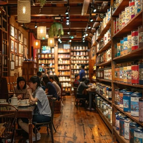 Cozy bookstore cafe: Customers sit and enjoy beverages in a #cozy bookstore cafe lined with #wooden #shelves stocked with #products. #reading #coffeetime #aesthetic ⬇️ Download and 📝 Prompt 👉 https://stockcake.com/i/cozy-bookstore-cafe_1117765_477352 Bookstore Cafe Aesthetic, Cozy Bookstore Aesthetic, Dream Bookstore, Japanese Bookstore, Cozy Bookstore, Bookstore Owner, Cozy City, Bookstore Aesthetic, Bookstore Design