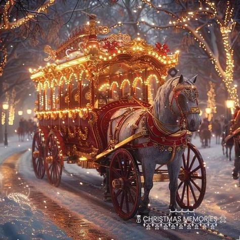 Christmas Horses, Horse Carriage, Horse Drawn, Art Community, Winter Pictures, Step Back, Christmas Village, Back In Time, Luxury Travel