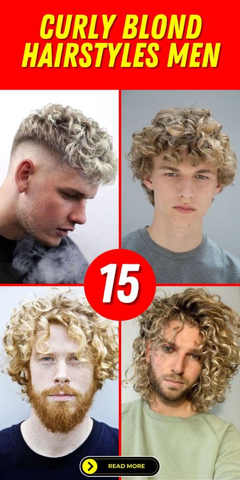 Short curly blond hairstyles exude an aura of understated aesthetic elegance. The marriage of natural curls with the warmth of blonde tones results in an effortlessly stylish appearance that seamlessly complements a wide range of fashion choices and occasions. Long Curly Hairstyles For Men, Curly Blonde Hairstyles, Blonde To Platinum, Blonde Highlights On Brown, Blonde Highlights On Brown Hair, Curls Styles, Curled Blonde Hair, Boys Curly Haircuts, Blond Hairstyles