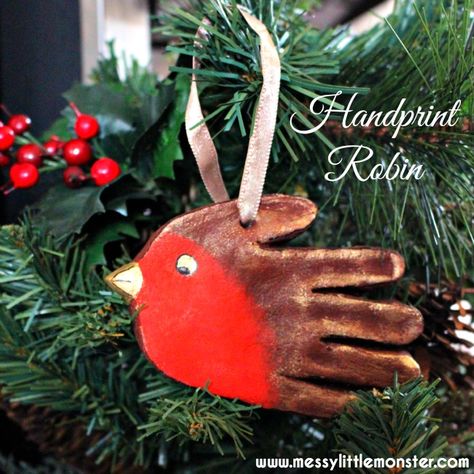 Christmas Handprint Art For Kids | Build family memories this season when you make these fun and easy DIY handprint crafts. There are reindeers, santas, snowmen and more! #christmas #christmascrafts #craftsforkids #kidscrafts #kidsactivities #kidsandparenting #preschool #kindergarten Salt Dough Handprint, Santa Handprint Ornament, Diy Tree Topper, Christmas Handprint Crafts, Handprint Ornaments, Handprint Christmas, Christmas Crafts For Toddlers, Christmas Crafts For Kids To Make, Food Ornaments