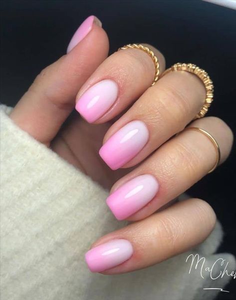 Pink Ombré Dip Nails, Ombre Pink Nails, Fall Ombre Nails, Nails In Pink, Pink Ombré Nails, Spring Nails 2023, Fall Ombre, Fall Sunset, February Crafts