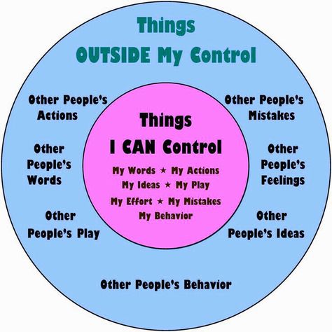 Inside Or Outside Of Your Control, Impulse Control Middle School, Things You Can Control, Things I Can Control, Selfcare Goals, Behavioral Interventions, Circle Of Control, Out Of My Control, Small Business Quotes