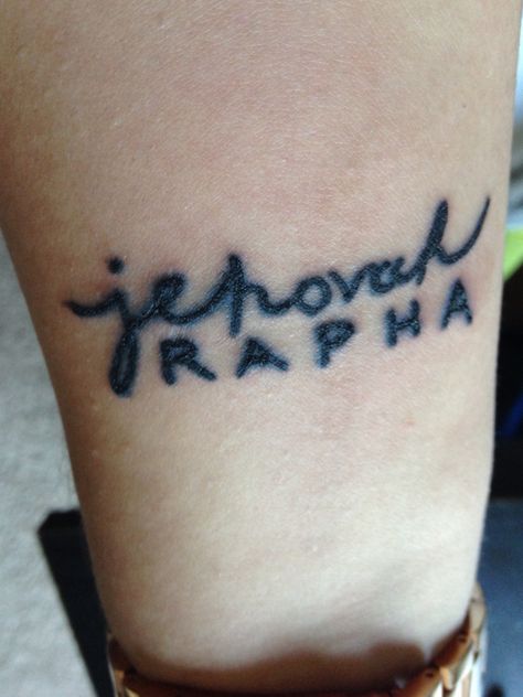 Jehovah Rapha: The God Who Heals Jehova Rapha Tattoo, Jehovah Tattoo, Jehovah Rapha Tattoo, Rapha Tattoo, Jehovah Rapha, Be Still Tattoo, Faith Tattoo, Gambling Tattoo, Budget Book