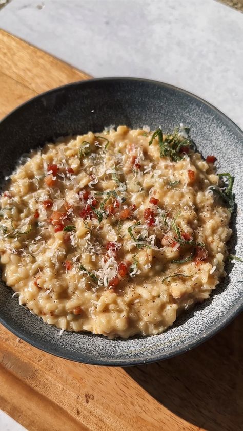 Christmas Risotto Recipes, Winter Risotto Recipes, Winter Dinner Party Recipes, Chestnut Recipes Savory, Christmas Risotto, Steak And Risotto, December Produce, Cosy Dinner Recipes, Chestnut Risotto