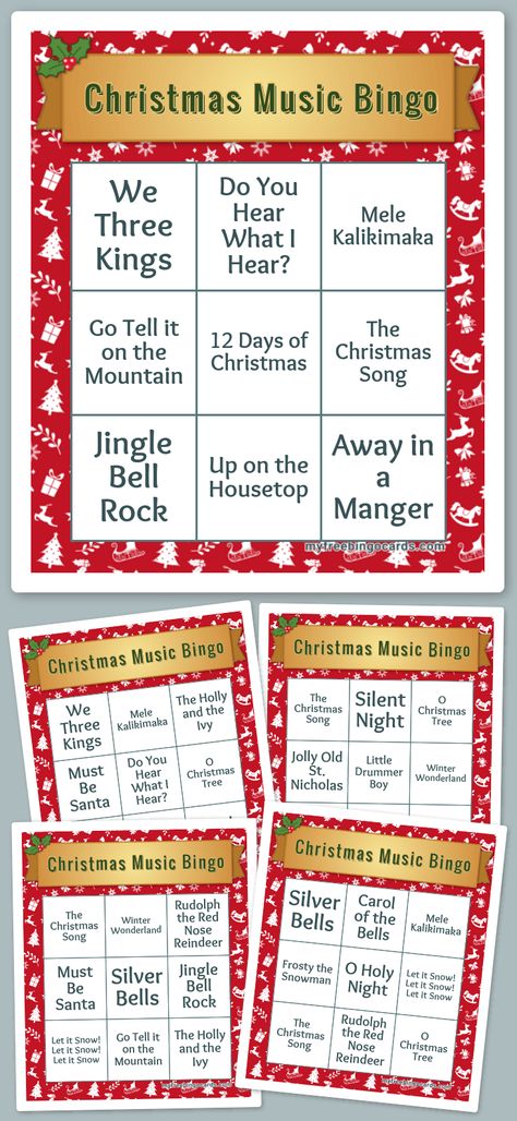 Christmas Music Bingo Free Printable, Bingo Printable Free, Bingo Free Printable, Bingo Christmas, Music Bingo, Bingo Printable, Holiday Music, Your Cards, Christmas Wonderland