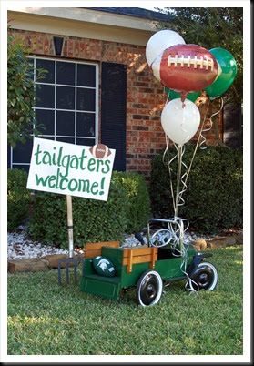 Tailgate Theme Baby Shower Ideas, Tailgate Baby Shower Theme, 3rd Down Football Birthday, Baby’s First Down Birthday Party, Friends Party Ideas, Sports Party Food, Brown Balloons, Balloons Pictures, Football Theme Birthday