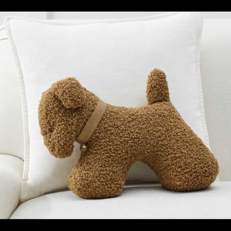 This Playful Pup Is Always Allowed On The Furniture. Sewn Of Pottery Barns Signature Teddy Fabric And Accented With A Jingle Bell On Its Collar, Your New Friend Is Sure To Warm Up The Home With Its Whimsical Charm And Cuddle-Soft Coat. Brand New, Never Used, And Still In The Plastic. Would Make A Perfect Gift As Well. Made Of 100% Polyester. Standard 100 By Oeko-Tex Certified: Tested For 350+ Harmful Substances To Keep You And Your Family Safe From Chemicals Common To Textile Manufacturing. Poly Puppy Pillow, Neutral Pillow Covers, Teddy Dog, Applique Pillows, Christmas In The City, Teddy Fabric, Neutral Pillows, Cozy Pillow, Dog Door