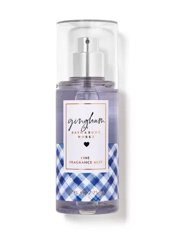 Gingham Travel Size Fine Fragrance Mist | Bath & Body Works Bath And Body Works Mini, Bath And Body Works Gingham, Blue Freesia, Japanese Cherry Blossoms, A Thousand Wishes, Bath And Body Works Perfume, Fine Fragrance Mist, Bright Florals, Sweet Citrus