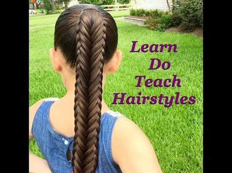 Twisted Edge Fishtail Braid - YouTube Teenage Hairstyles For School, Hairstyles Bangs, Teenage Hairstyles, Fishtail Braid Hairstyles, Mermaid Braid, Bella Hair, Long Box Braids, French Braid Hairstyles, Types Of Braids