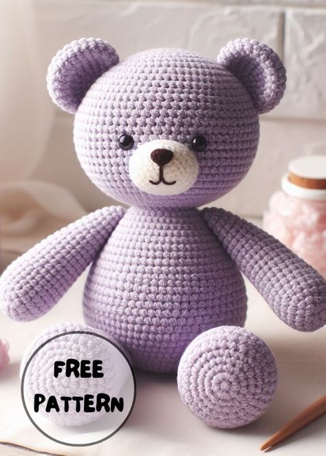 Free Crochet Puffy Teddy Bear Amigurumi Pattern Free Bear Crochet Pattern Amigurumi, Crochet Amigurumi Teddy Bear, Large Amigurumi Teddy Bear Free Pattern, Free Amigurumi Teddy Bear Crochet Patterns, Amigurumi Free Pattern Teddy Bear, Free Crochet Pattern For Teddy Bear, Free Easy Teddy Bear Crochet Patterns, Free Teddy Crochet Pattern, Large Crochet Bear Pattern Free