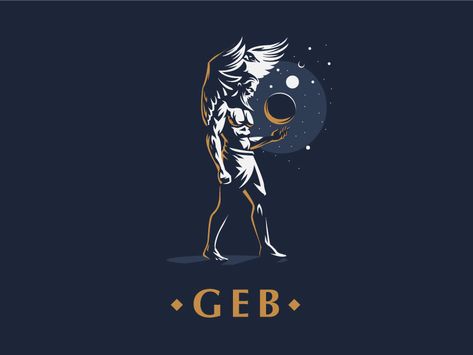 Geb. Egyptian God of Earth. Geb Egyptian God Tattoo, Geb Egyptian God, Nick Molokovich, God Of Earth, Greek Goddess Art, Coining, Ancient Egypt Art, Human Logo, Egyptian God